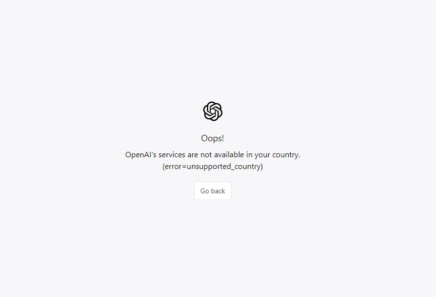 OpenAI's services are not available in your country.